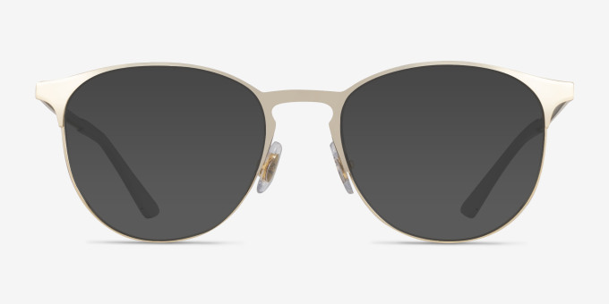 Ray-Ban RB6375 Pale Gold MetalEyeglass Frames from EyeBuyDirect, with Tinted Lenses