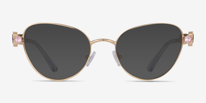 Swarovski SK1024 Gold MetalEyeglass Frames from EyeBuyDirect, with Tinted Lenses