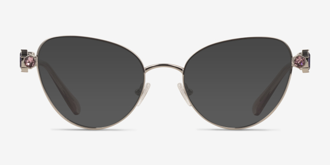 Swarovski SK1024 Silver MetalEyeglass Frames from EyeBuyDirect, with Tinted Lenses