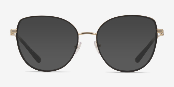 Michael Kors MK3066J Empire Round Light Gold Black MetalEyeglass Frames from EyeBuyDirect, with Tinted Lenses