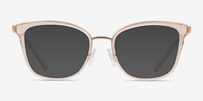 Michael Kors MK3032 Coconut Grove Rose Gold Pink Transparent MétalMontures de lunettes de vue d'EyeBuyDirect, Avec des Verres Teintés