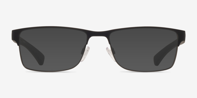 Emporio Armani EA1052 Rubber Black Gunmetal MétalMontures de lunettes de vue d'EyeBuyDirect, Avec des Verres Teintés
