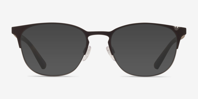 Emporio Armani EA1059 Matte Brown Gunmetal MetalEyeglass Frames from EyeBuyDirect, with Tinted Lenses