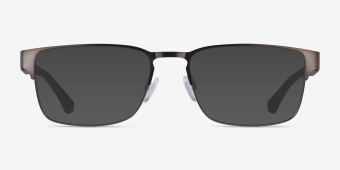 Emporio Armani EA1027 Matte Gunmetal MetalEyeglass Frames from EyeBuyDirect, with Tinted Lenses