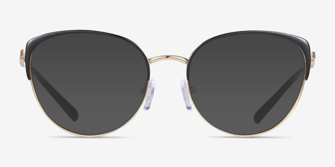 Emporio Armani EA1150 Shiny Pale Gold Black MetalEyeglass Frames from EyeBuyDirect, with Tinted Lenses