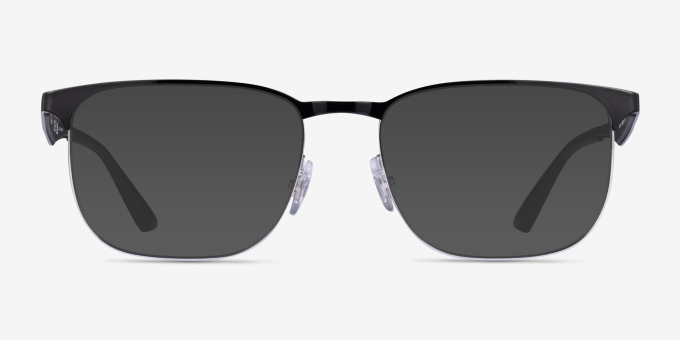 Ray-Ban RB6363 Black On Silver MétalMontures de lunettes de vue d'EyeBuyDirect, Avec des Verres Teintés