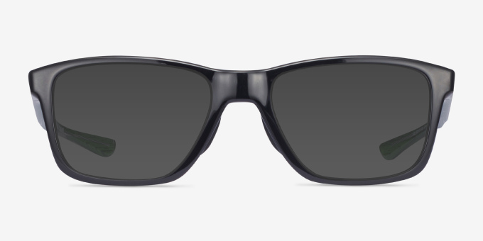 Oakley Trim Plane Polished Black PlasticEyeglass Frames from EyeBuyDirect, with Tinted Lenses