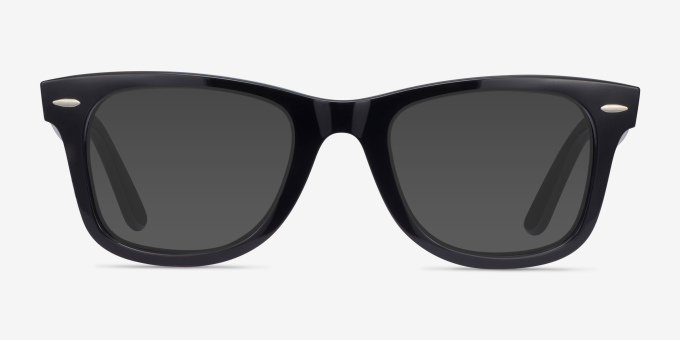 Ray-Ban RB4340V Wayfarer Noir PlastiqueMontures de lunettes de vue d'EyeBuyDirect, Avec des Verres Teintés