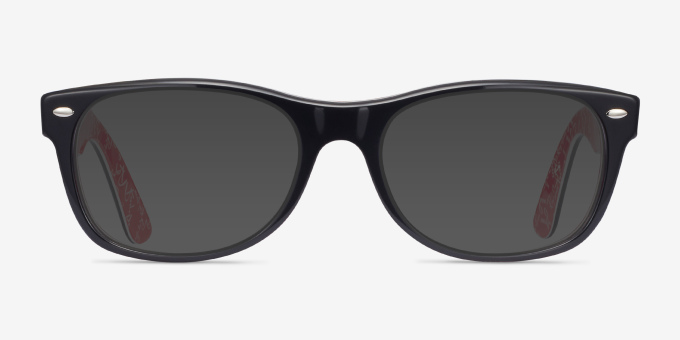 Ray-Ban RB5184 Wayfarer Black & Red AcetateEyeglass Frames from EyeBuyDirect, with Tinted Lenses