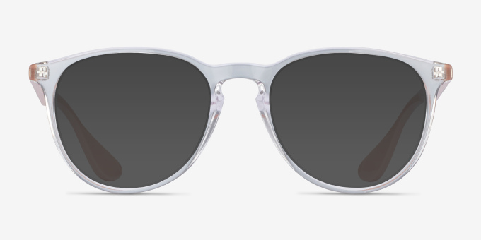 Ray-Ban RB7046 Clear & Pink Beige PlastiqueMontures de lunettes de vue d'EyeBuyDirect, Avec des Verres Teintés