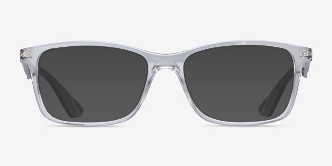 Ray-Ban RB7047 Clear & Gray PlastiqueMontures de lunettes de vue d'EyeBuyDirect, Avec des Verres Teintés