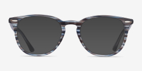 Ray-Ban RB7159 Bleu Plastique Montures de lunettes de vue d'EyeBuyDirect, with Tinted Lenses