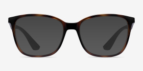 Ray-Ban RB7066 Tortoise Brown Plastique Montures de lunettes de vue d'EyeBuyDirect, with Tinted Lenses