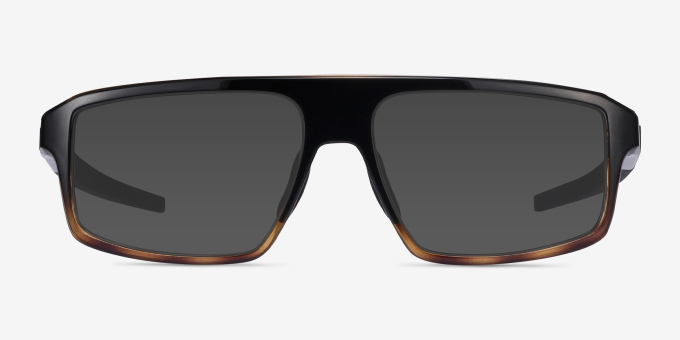 Oakley Cogswell Polished Black Brown Tortoise PlasticEyeglass Frames from EyeBuyDirect, with Tinted Lenses
