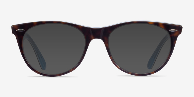 Ray-Ban RB2185V Tortoise Blue AcetateEyeglass Frames from EyeBuyDirect, with Tinted Lenses