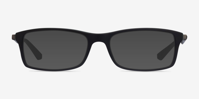 Ray-Ban RB7017 Black Green Gunmetal PlasticEyeglass Frames from EyeBuyDirect, with Tinted Lenses