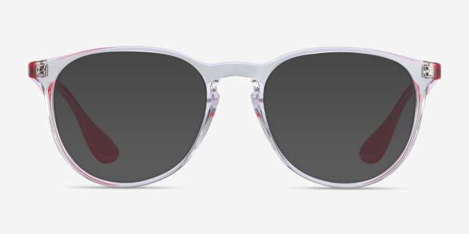Ray-Ban RB7046 Clear Red PlasticEyeglass Frames from EyeBuyDirect, with Tinted Lenses