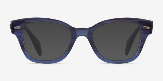 Ray-Ban RB0880 Blue Striped AcetateEyeglass Frames from EyeBuyDirect, with Tinted Lenses
