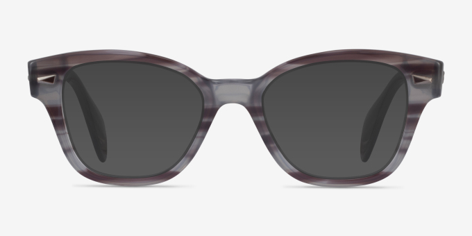 Ray-Ban RB0880 Gray Striped AcetateEyeglass Frames from EyeBuyDirect, with Tinted Lenses
