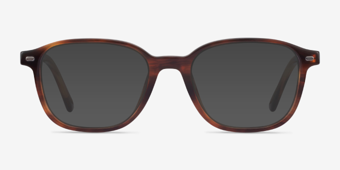Ray-Ban RB5393 Leonard Brown Striped AcetateEyeglass Frames from EyeBuyDirect, with Tinted Lenses