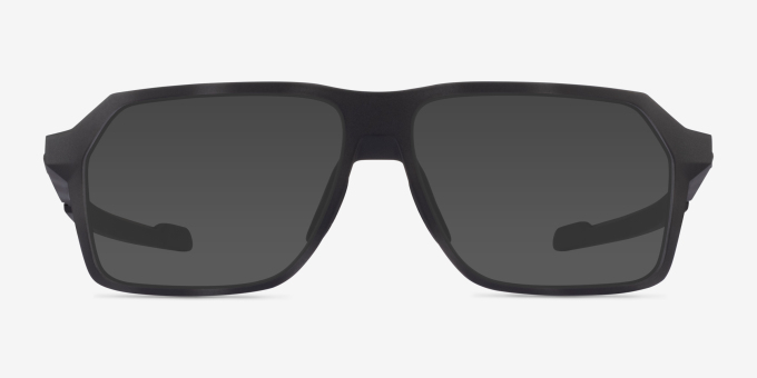 Oakley Bevel Black & Gray PlasticEyeglass Frames from EyeBuyDirect, with Tinted Lenses
