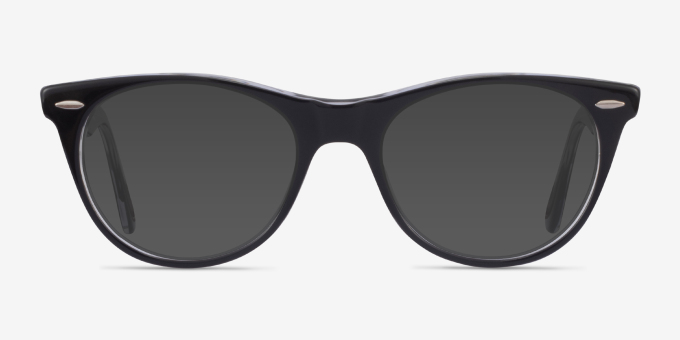 Ray-Ban RB2185V Black Clear AcetateEyeglass Frames from EyeBuyDirect, with Tinted Lenses