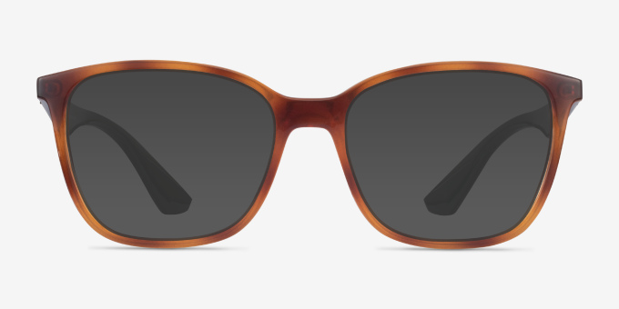 Ray-Ban RB7066 Tortoise & Green PlasticEyeglass Frames from EyeBuyDirect, with Tinted Lenses