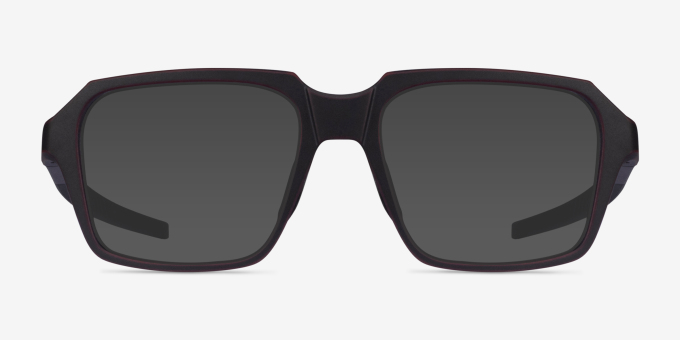 Oakley Miter Matte Dark Red PlasticEyeglass Frames from EyeBuyDirect, with Tinted Lenses