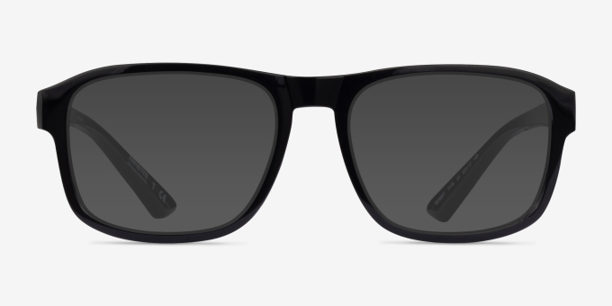 ARNETTE Bobby Shiny Black PlasticEyeglass Frames from EyeBuyDirect, with Tinted Lenses