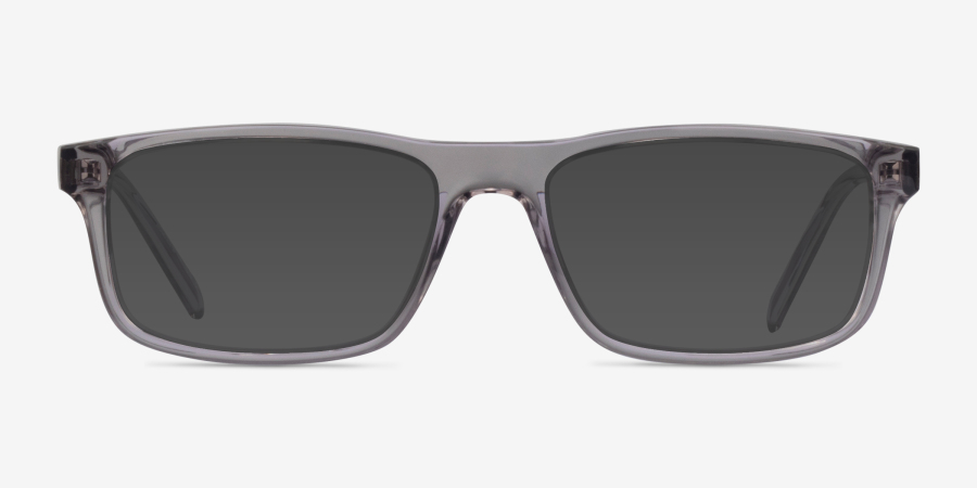 ARNETTE Dark Voyager - Rectangle Transparent Gray Frame Eyeglasses ...