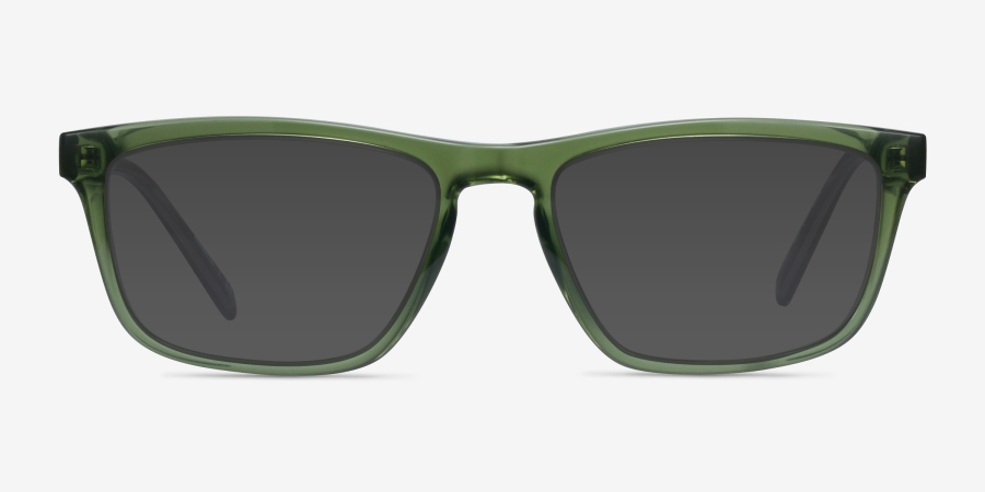 ARNETTE Roboto - Rectangle Transparent Military Green Frame Glasses For ...