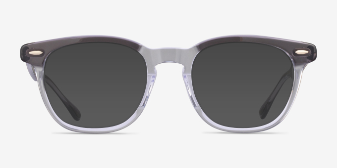 Ray-Ban RB5398 Hawkeye Gray Clear AcetateEyeglass Frames from EyeBuyDirect, with Tinted Lenses