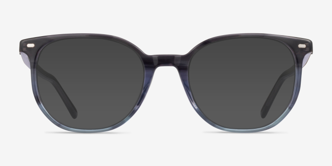 Ray-Ban RB5397 Elliot Striped Gray AcetateEyeglass Frames from EyeBuyDirect, with Tinted Lenses