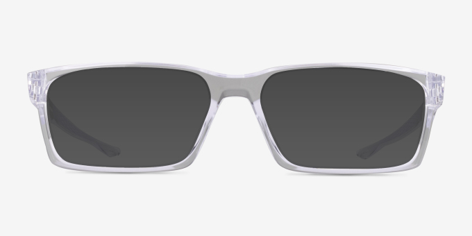 Oakley Overhead Polished Clear PlasticEyeglass Frames from EyeBuyDirect, with Tinted Lenses