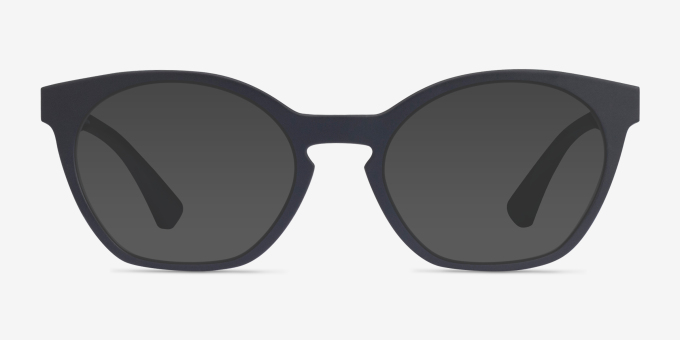 Oakley Tone Down Satin Black PlasticEyeglass Frames from EyeBuyDirect, with Tinted Lenses