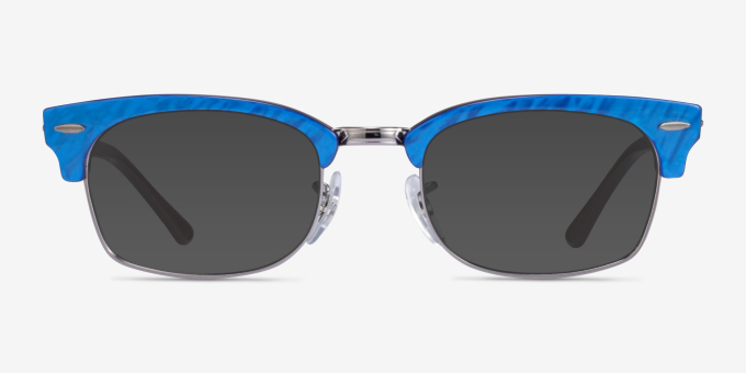 Ray-Ban RB3916V Wrinkled Blue On Brown AcetateEyeglass Frames from EyeBuyDirect, with Tinted Lenses