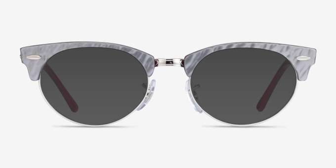 Ray-Ban RB3946V Wrinkled Gray On Bordeaux AcetateEyeglass Frames from EyeBuyDirect, with Tinted Lenses