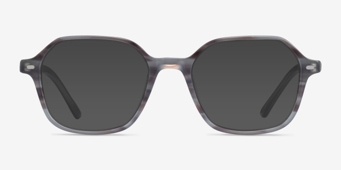 Ray-Ban RB5394 John Striped Gray AcetateEyeglass Frames from EyeBuyDirect, with Tinted Lenses
