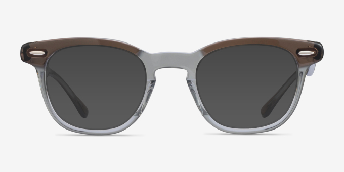 Ray-Ban RB5398 Hawkeye Brown On Trasparent Gray AcetateEyeglass Frames from EyeBuyDirect, with Tinted Lenses