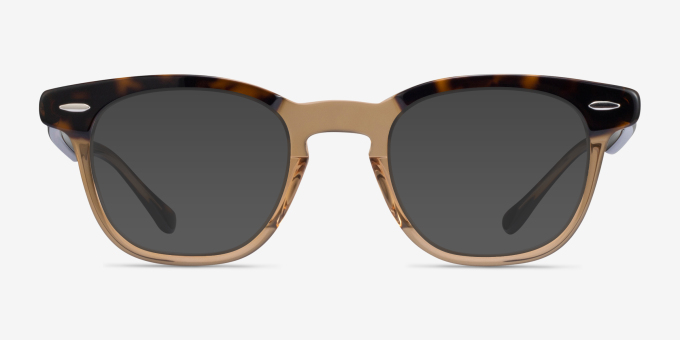 Ray-Ban RB5398 Hawkeye Tortoise On Transparent Brown AcetateEyeglass Frames from EyeBuyDirect, with Tinted Lenses