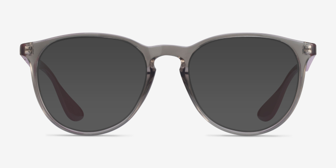 Ray-Ban RB7046 Transparent Gray PlasticEyeglass Frames from EyeBuyDirect, with Tinted Lenses