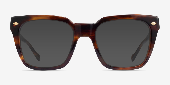 Vogue Eyewear VO5371 Striped Tortoise AcetateEyeglass Frames from EyeBuyDirect, with Tinted Lenses