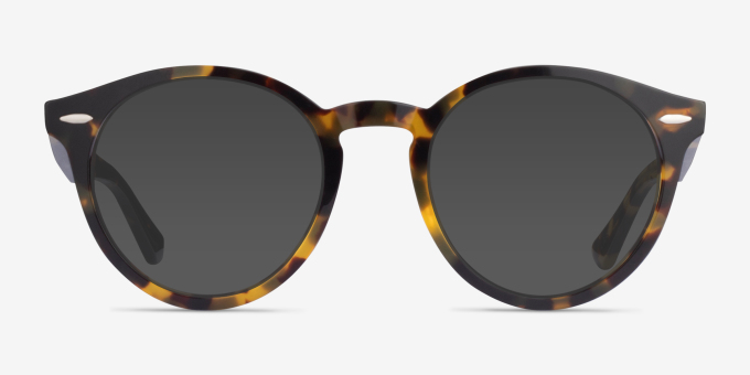 Ray-Ban RB7680V Larry Yellow Tortoise AcetateEyeglass Frames from EyeBuyDirect, with Tinted Lenses