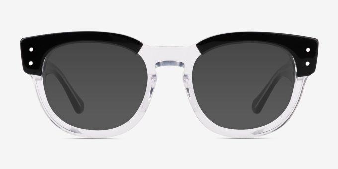 Ray-Ban RB0298V Mega Hawkeye Black Clear AcetateEyeglass Frames from EyeBuyDirect, with Tinted Lenses
