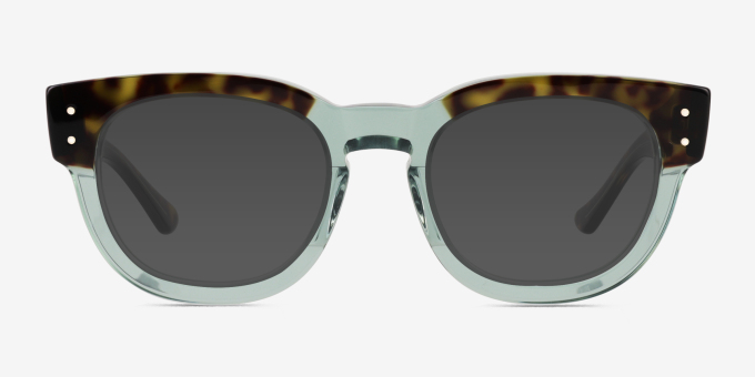Ray-Ban RB0298V Mega Hawkeye Tortoise Transparent Green AcetateEyeglass Frames from EyeBuyDirect, with Tinted Lenses