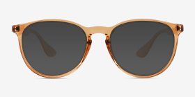 Ray-Ban RB7046 Transparent Brown Plastique Montures de lunettes de vue d'EyeBuyDirect, with Tinted Lenses