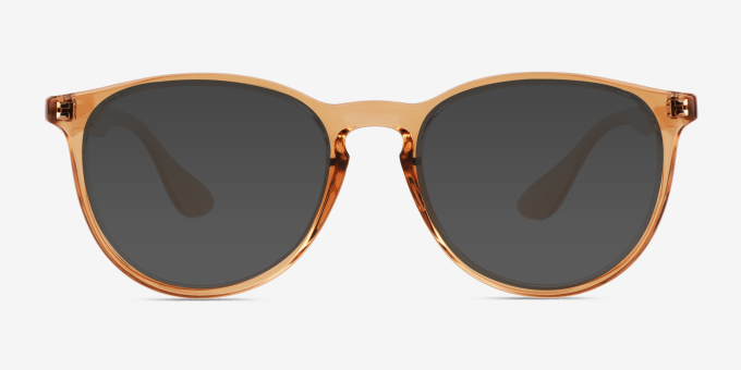 Ray-Ban RB7046 Transparent Brown PlasticEyeglass Frames from EyeBuyDirect, with Tinted Lenses