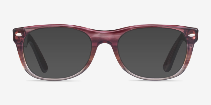 Ray-Ban RB5184 Wayfarer Clear Striped Purple AcetateEyeglass Frames from EyeBuyDirect, with Tinted Lenses