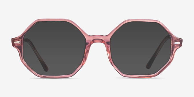 Ray-Ban RB5472 Britt Transparent Pink AcetateEyeglass Frames from EyeBuyDirect, with Tinted Lenses
