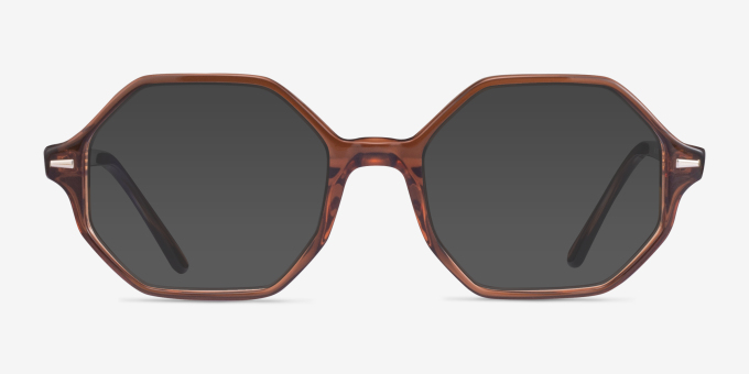 Ray-Ban RB5472 Britt Transparent Brown AcetateEyeglass Frames from EyeBuyDirect, with Tinted Lenses